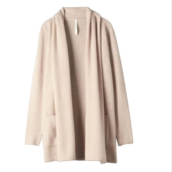 Aritzia Sweaters - Babaton x Aritzia Hugo Sweater Cardigan Nude Cream Beige Open Front Wool Blend